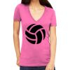 Tultex 214 - Ladies' Slim Fit Fine Jersey V-Neck Thumbnail