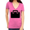 Tultex 214 - Ladies' Slim Fit Fine Jersey V-Neck Thumbnail
